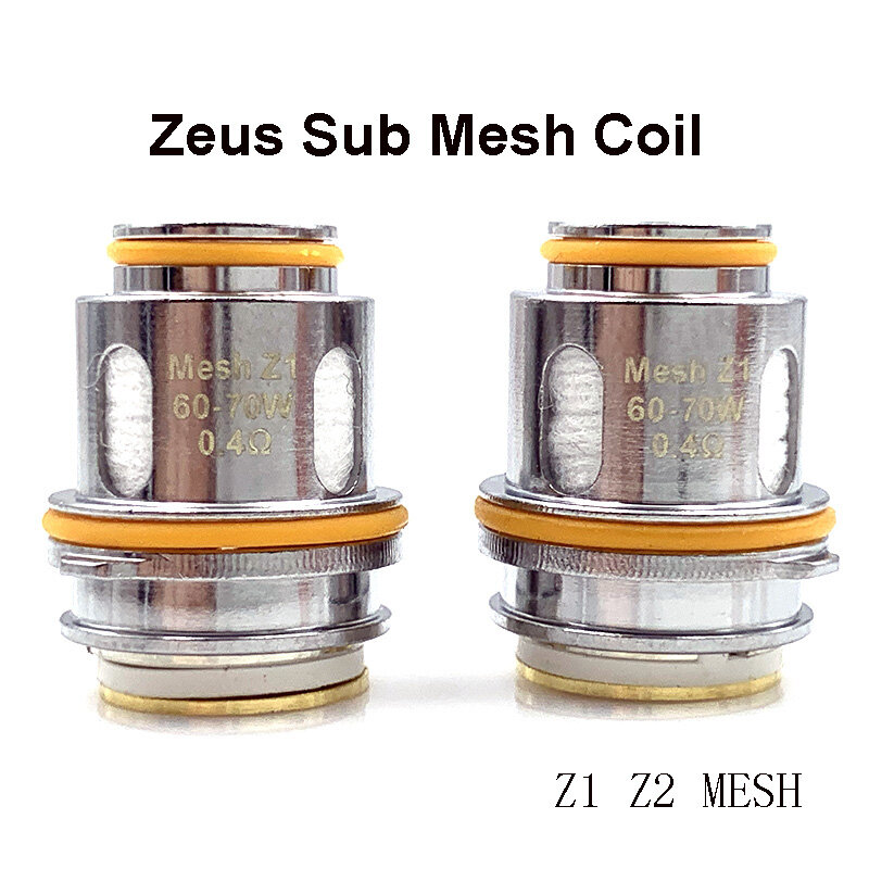 Bobinas de substituição Cabeça para AosVape Zeus Sub Ohm Tank, Mesh Coil, Z1, 0.4ohm, Z2, 0.2ohm