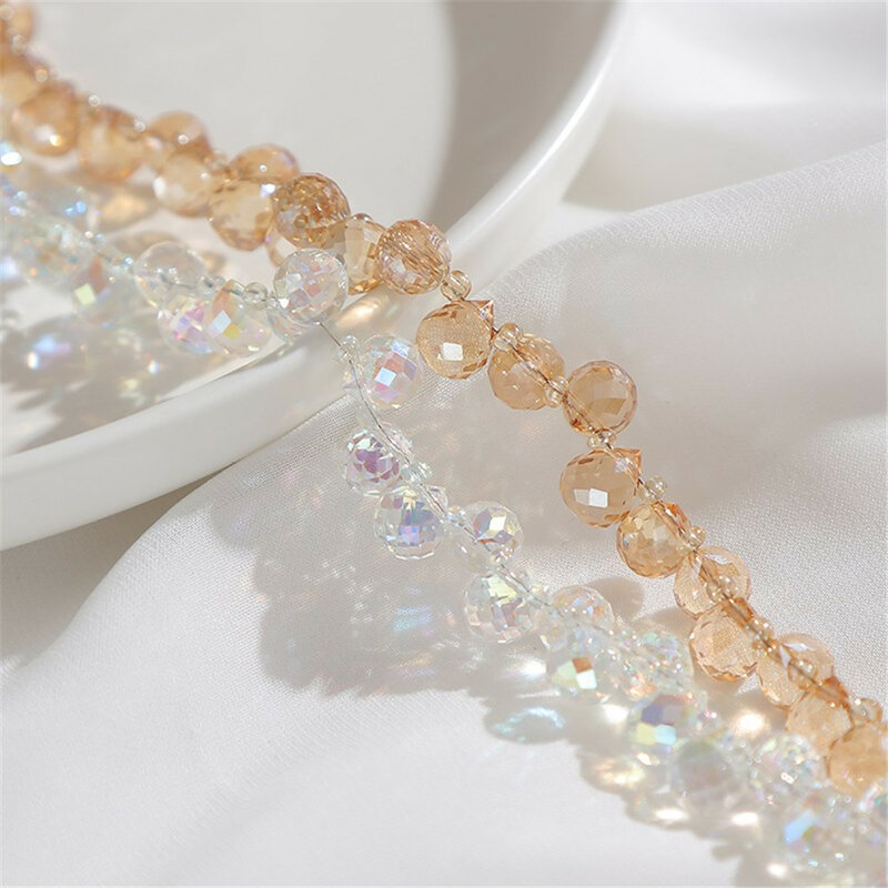 9mm tetesan air berbentuk transparan kristal longgar manik-manik buatan tangan DIY membuat gelang kalung bahan perhiasan Aksesori