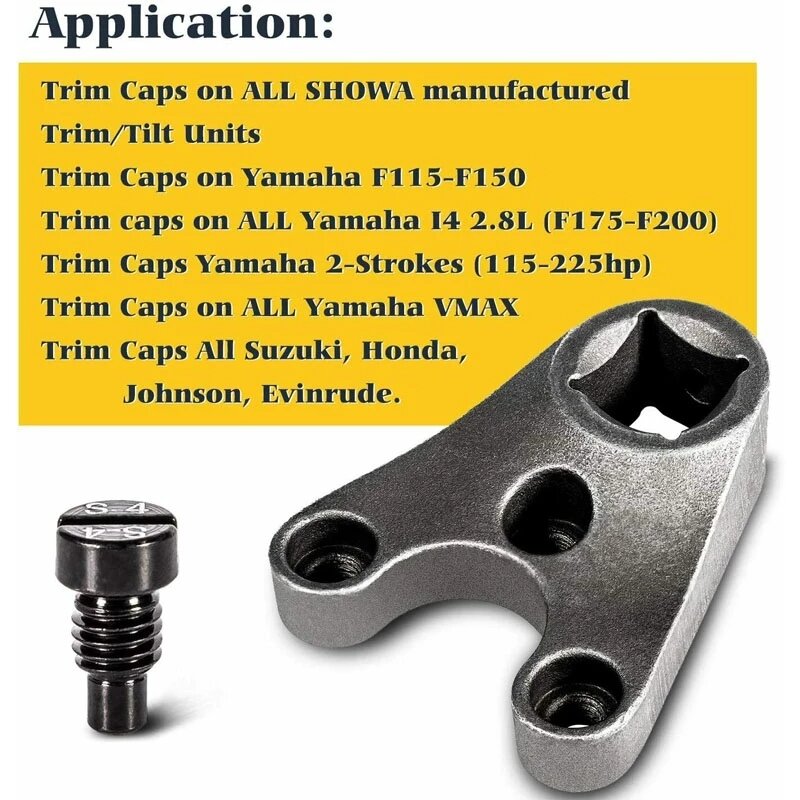 ANX MT0006 Chave de corte / inclinação de pino de popa 32mm x 4mm trim/tilt caps em cilindros hidráulicos para ferramentas Yamaha, Suzuki, Johnson, Honda