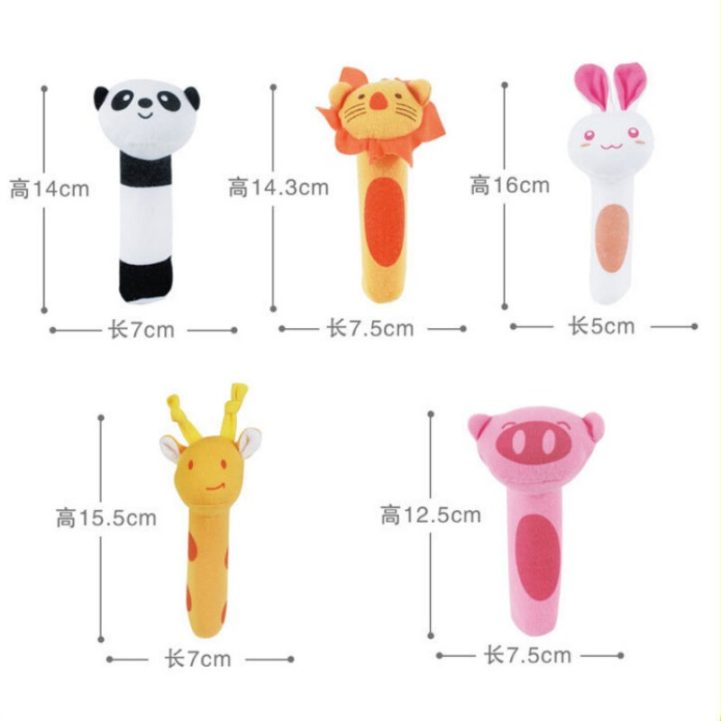 Boneka kerincingan bayi mainan kerincingan bayi bel tangan tongkat hewan ponsel mainan untuk balita anak-anak mewah Bebe hadiah mainan balita