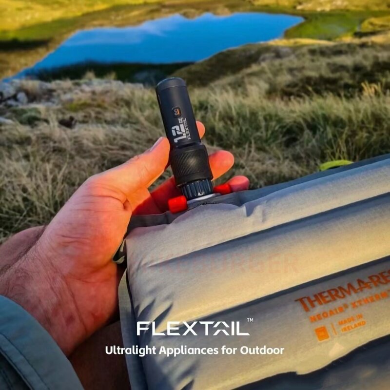 Flextailgear pompa angin ultra ringan, alat Mini bantalan tidur, pompa udara Hiking Portabel luar ruangan, pompa Inflate ultra ringan