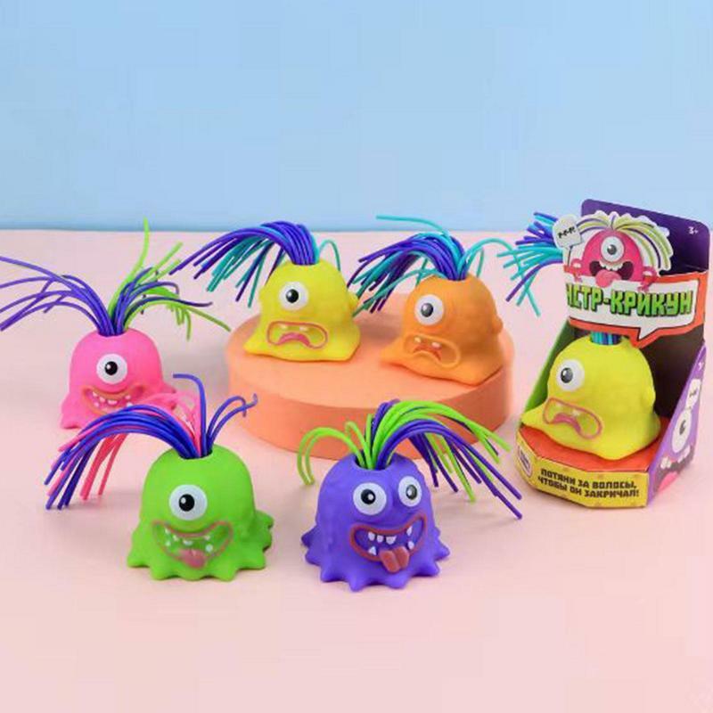 Pull String Aktivität Spielzeug mit Geräuschen Kleinkind sensorische Montessori Spielzeug lustige Haare ziehen schreiende Geburtstags geschenk Spielzeug für Kinder
