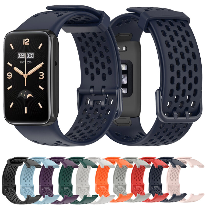 Strap for Xiaomi Mi band 7 pro Breathable Bracelet Sport Silicone Miband7 pro Wrist correa Replacement Wristband Accessories