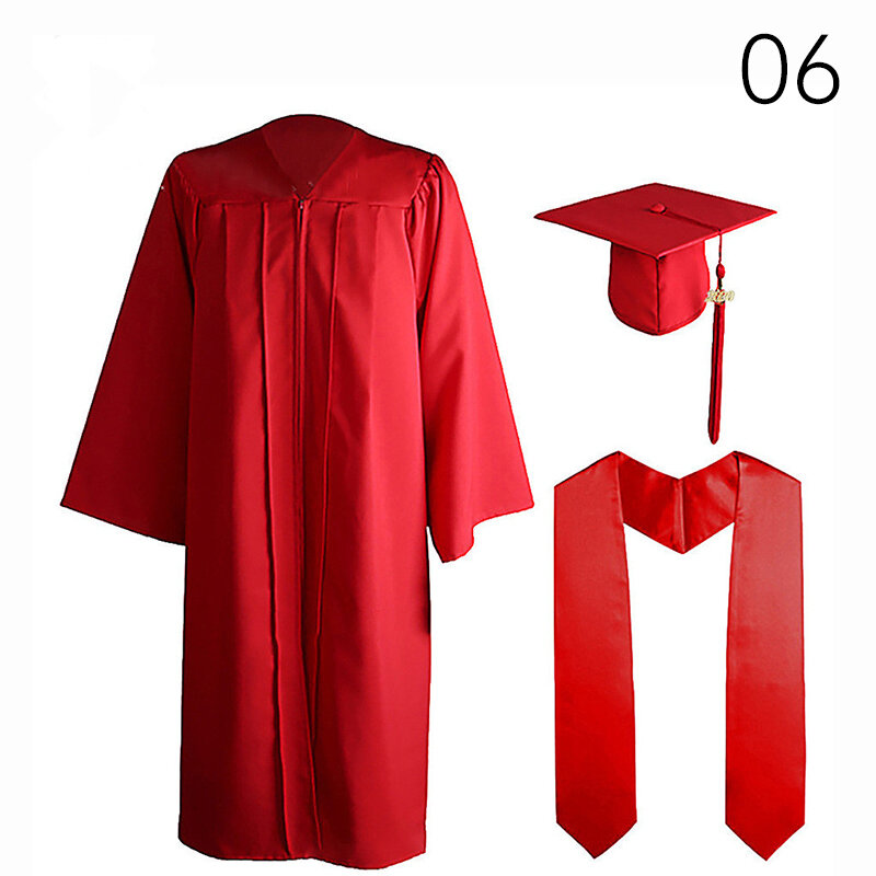 Costume da laurea per adulti abito da laurea Academinc Uniform Boy Gilr Graduation Photography Performance Robe Hat Set 2XS-4XL