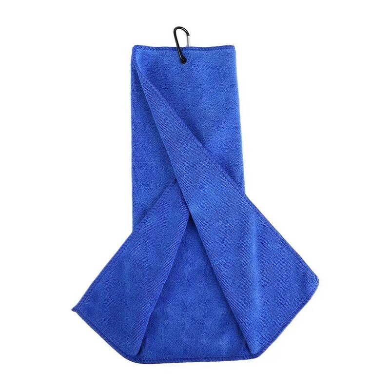 Tri-fold golfhanddoek voor mannen en vrouwen, Premium Microfiber Stof, Heavy Duty Carabiner Clip, vier kleuren opties, cadeau