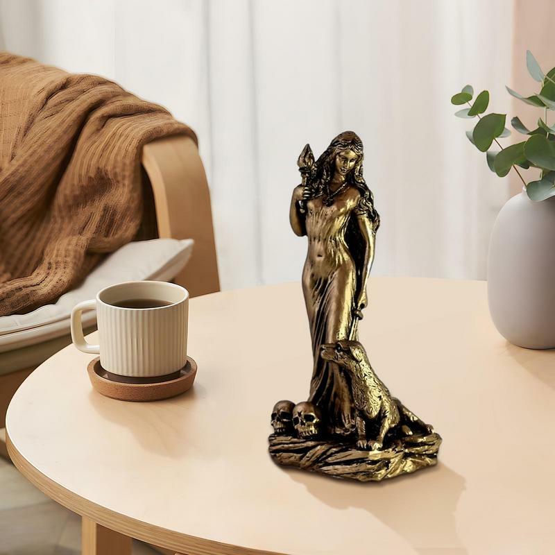 Figurka bogini czarownica figurka wiedźma duchowa figurka abstrakcyjna sztuka posąg dla parapetów domy balkony