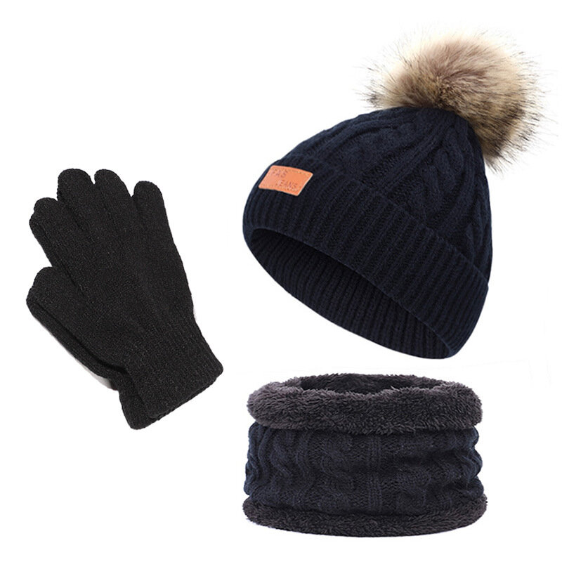 Ensemble bonnet écharpe et gants pour enfants, tout-petits, hiver