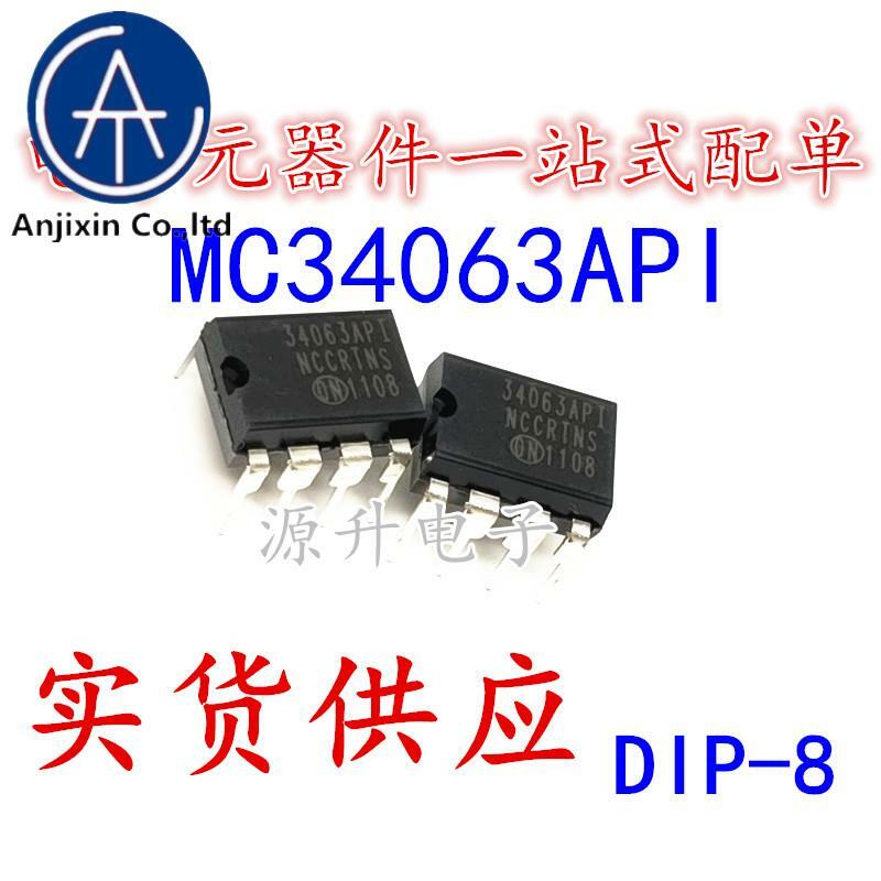 30 pces 100% original novo mc34063api mc34063 DC-DC power ic chip em linha dip-8