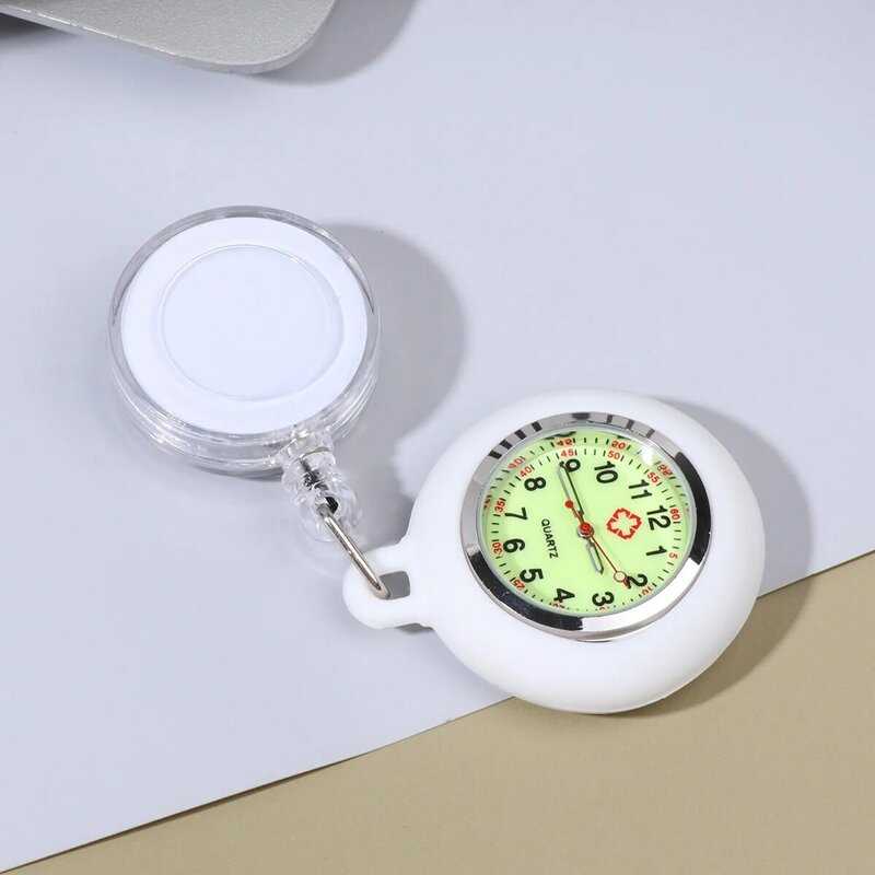 Reloj de bolsillo retráctil para enfermeras, cronógrafo de solapa con Clip Digital, de segunda mano, portátil, para enfermeras, médicos y mujeres