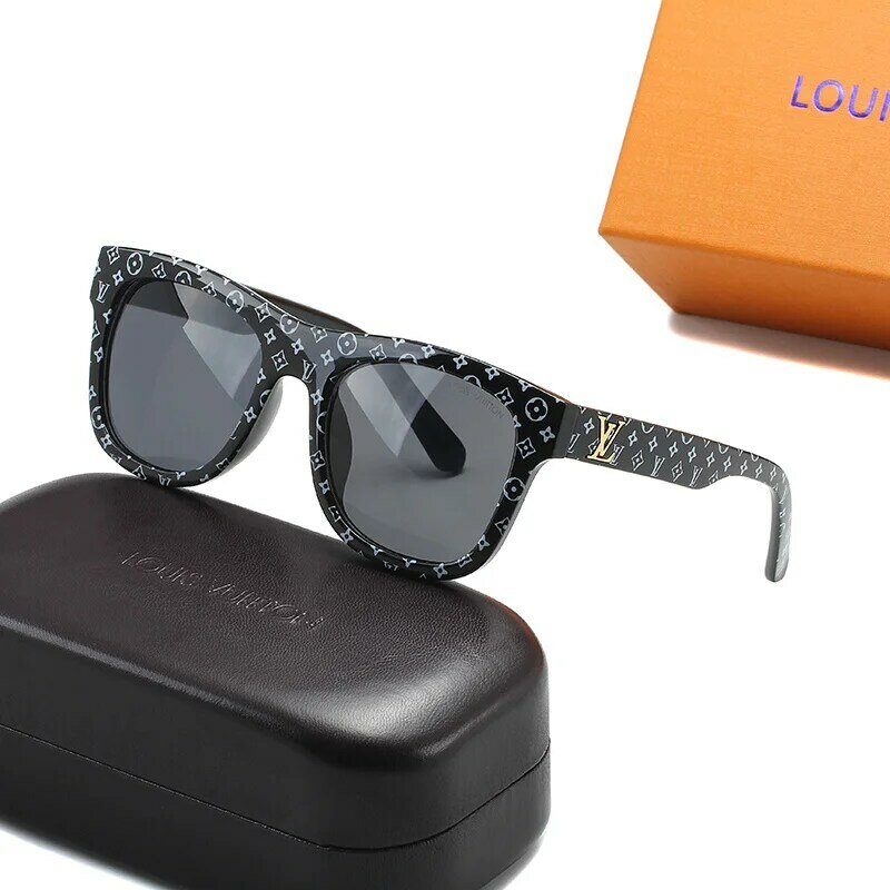 2024 New Fashion Sunglasses Men Sun Glasses Women Metal Frame Black Lens Eyewear Driving Goggles UV400 A38