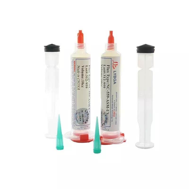 LY-BGA لحام الجريان مع الإبر ، مكبس حقنة مضرب ، 10cc ، NC-559-ASM-UV ، 1 قطعة