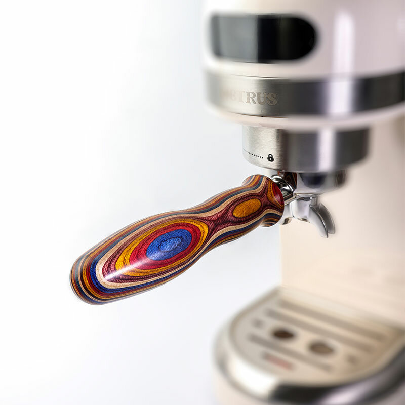 M10 pegangan Portafilter, dengan sekrup pegangan kayu Solid bagian pengganti untuk mesin kopi Espresso, aksesori alat Kafe