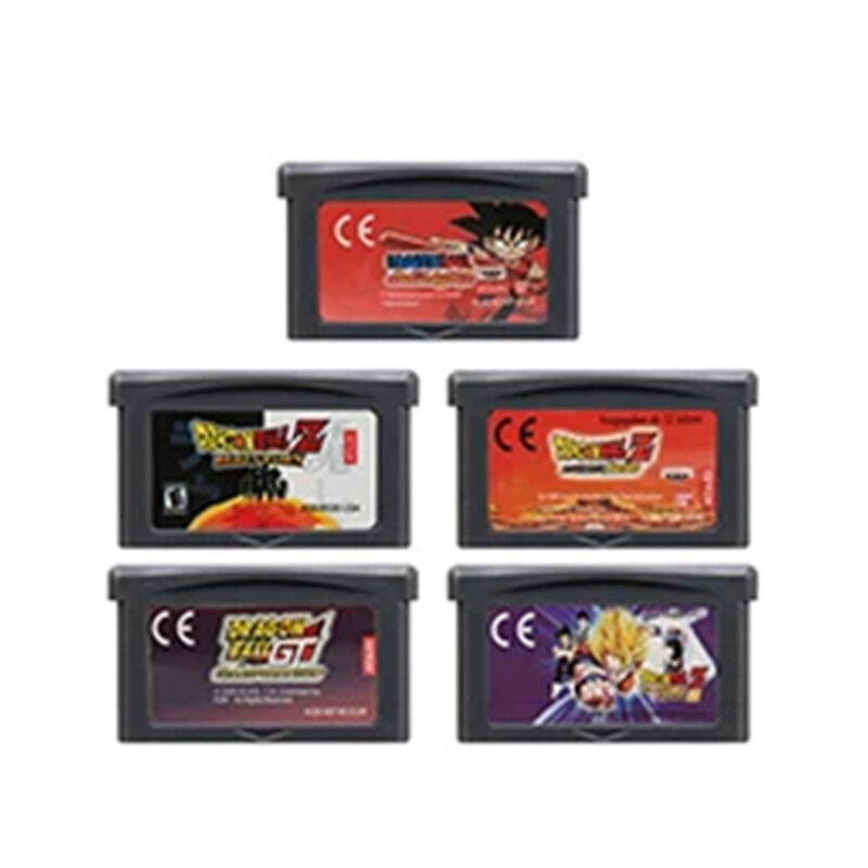 GBA Cartucho de Jogo 32 Bit Video Game Console Cartão Dragon Ball Série Avançada Aventura Supersonic Guerreiros Fúria de Buu para GBA