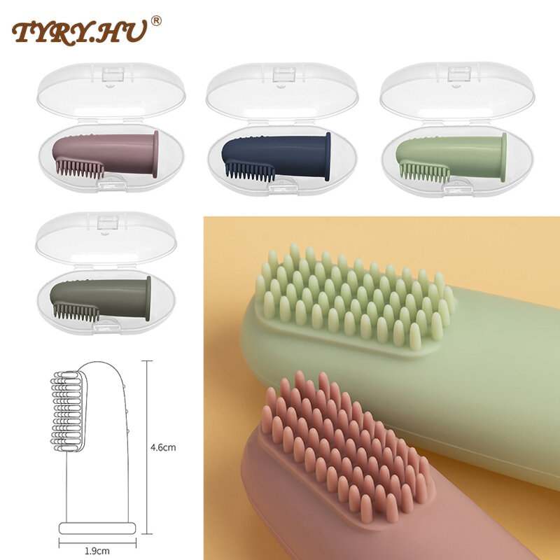 Baby Soft Finger Toothbrush BPA Free Silicone Infant Tooth Teeth Clean Brush Food Grade Silicone Baby Oral Health Care