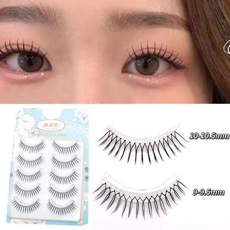 Korean U-shaped False Eyelashes Zhang Yuanying False Eyelashes Natural Wispy Soft V Shaped Lash Extension Comic Eye Clear Band