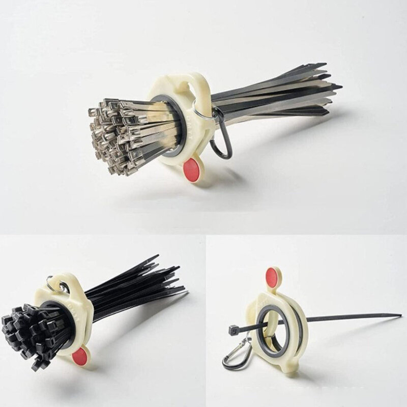 Органайзер для кабельных стяжек, пластиковый флуоресцентный держатель для кабеля, портативный стабильный, диаметр 38 мм, брелок для ключей, инструменты для хранения