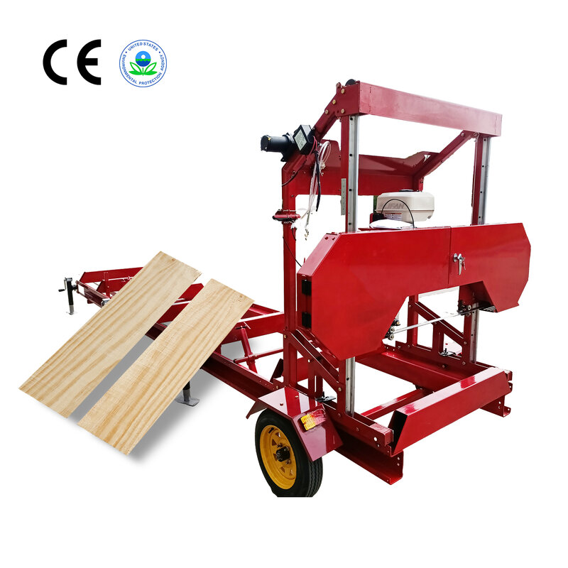 YHT Forestry Machinery Horizontal Portable Sawmill Log Wood Band Saw Portable Sawmill With CE EPA