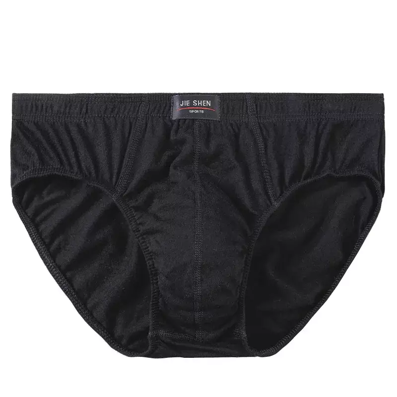 6 Stück/Herren unterwäsche Baumwolle Herren-Slips mittleren Alters sexy Boxer einfarbige High-Stretch-Hose mit mittlerer Taille, atmungsaktive Herren-Shorts
