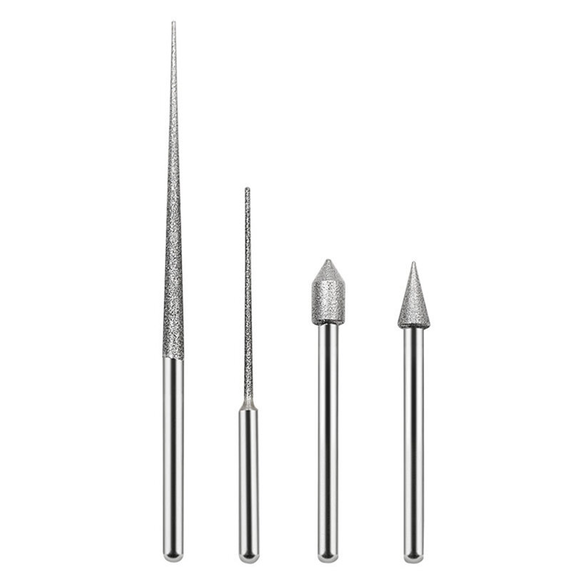 Precisão Diamante Revestido Carving Needle para Mini Brocas, Gravação Broca Rods, Alta Resistência, Dureza Power Tool Parte