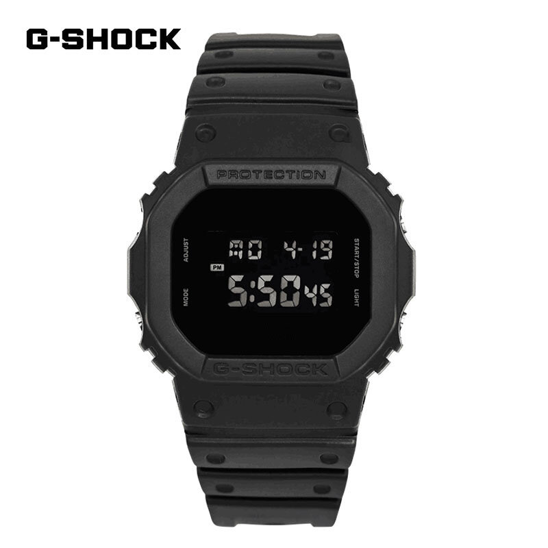 G-SHOCK DW5600 Watches for Men Small Cube Multi-Function Outdoor Sports Shockproof LED Dial Dual Display Quartz Watch Series
