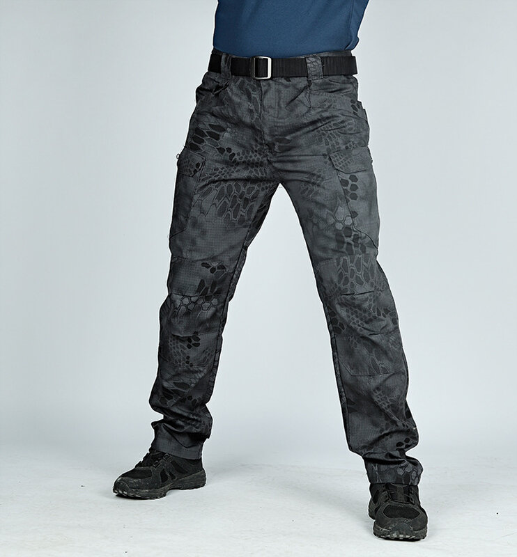 Pantalones tácticos para hombre, ropa de trabajo al aire libre, impermeable, resistente al desgaste, con múltiples bolsillos, Cargo, ropa de calle