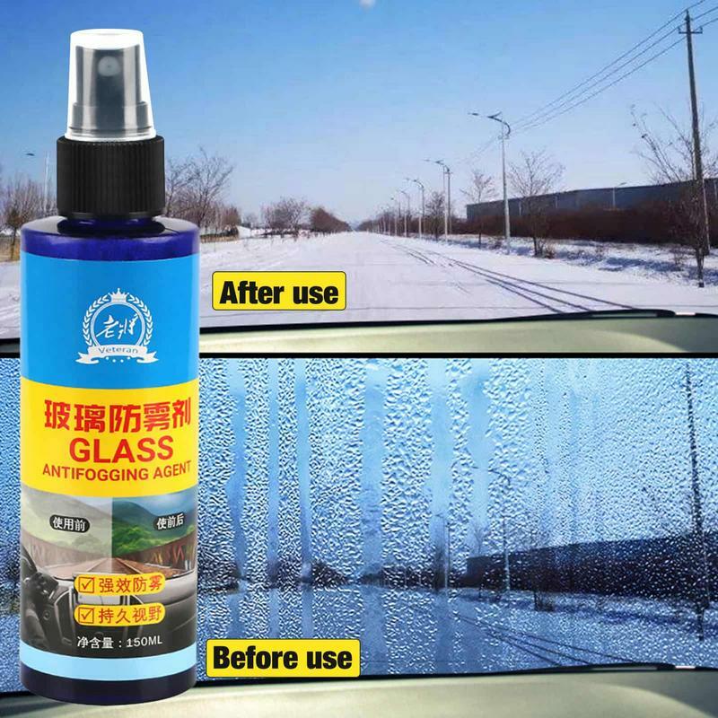 Autoglas Anti-Fog-Mittel 150ml Auto Defogger Agent Spray Autoglas Antifogging-Mittel für Autos Fenster Windschutz scheiben Spiegel Auto