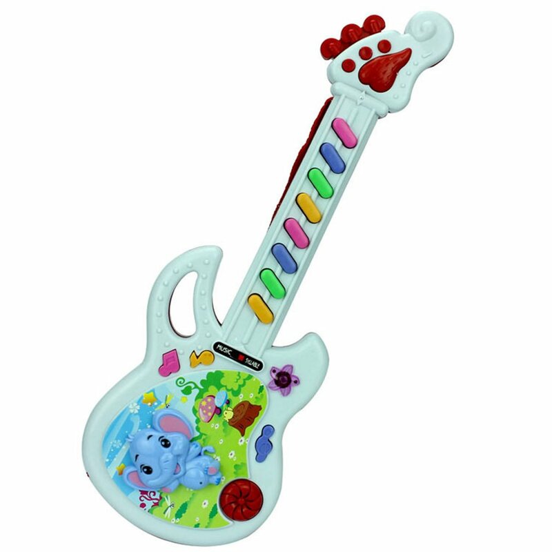 Kinder spielen Baby akustische Kunststoff Elefant Musik Tastatur Gitarre Musik instrument Baby Spielzeug Geschenk Farbe senden durch zufällige Geschenke