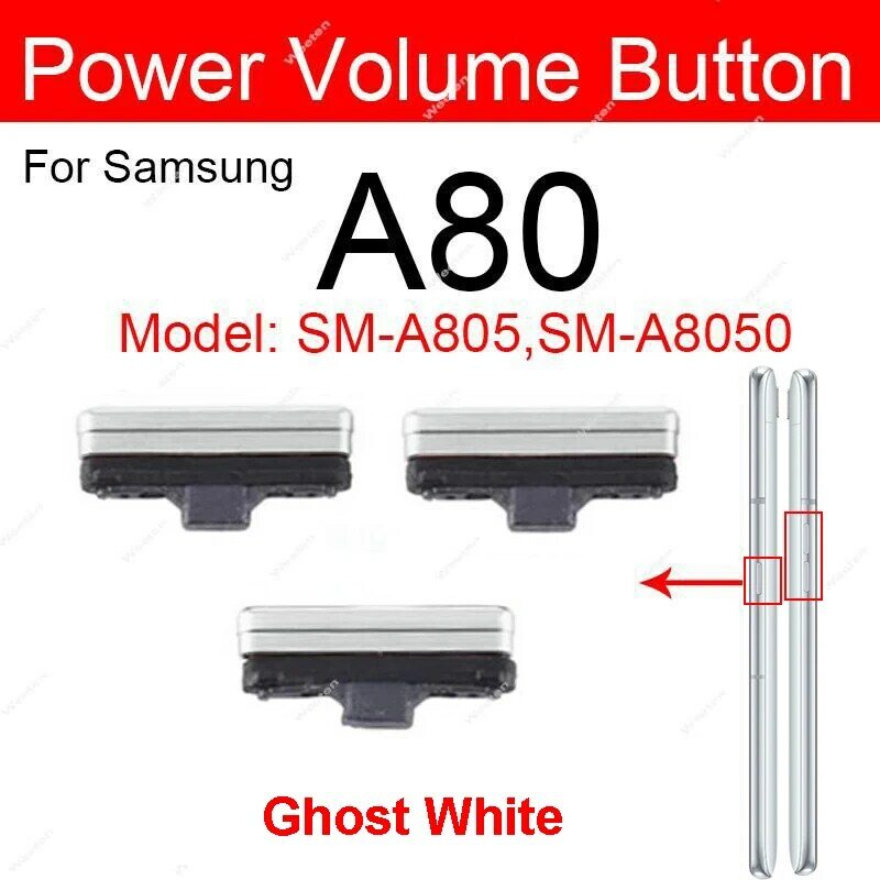 Przycisk zwiększania głośności do Samsung Galaxy A80 A805F 805X A805N A8050 przycisk głośności z wyłącznikiem zasilania