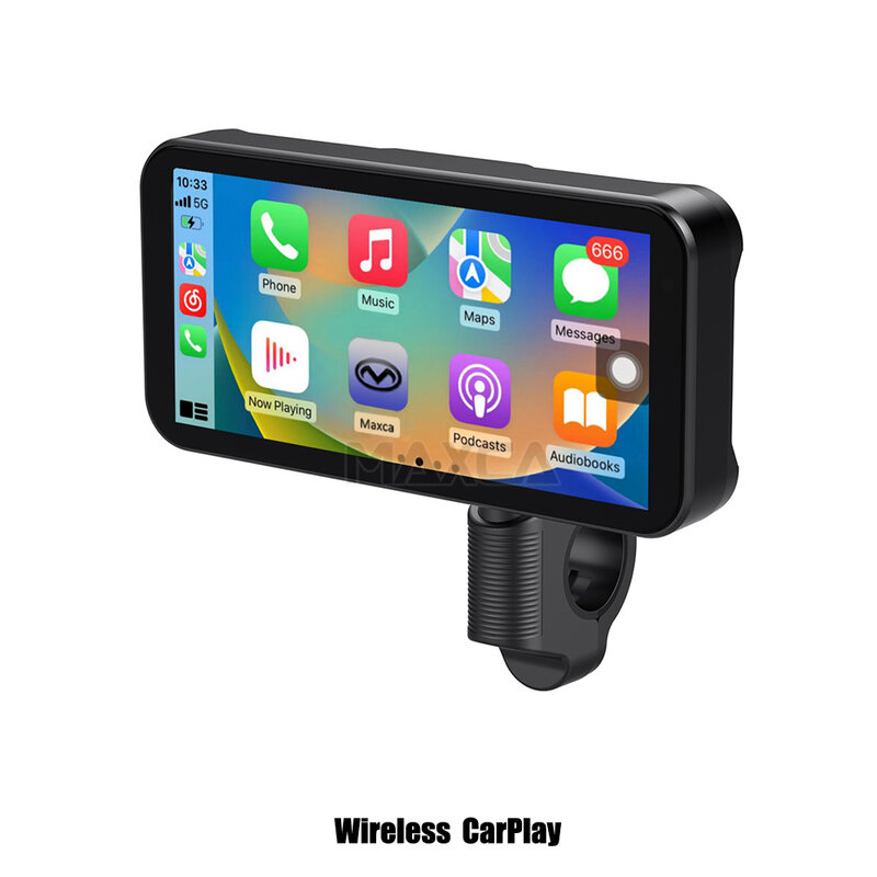 Maxca-Navigateur automatique Android CarPlay sans fil pour moto, M6, DVR Tourists, caméra HD 1080P en option