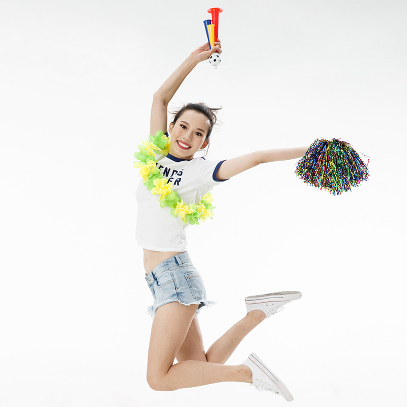 10 Stuks Handheld Pompons Juichende Rekwisieten Gymnastiek Cheerleading Pom Poms Voor Sportevenementen