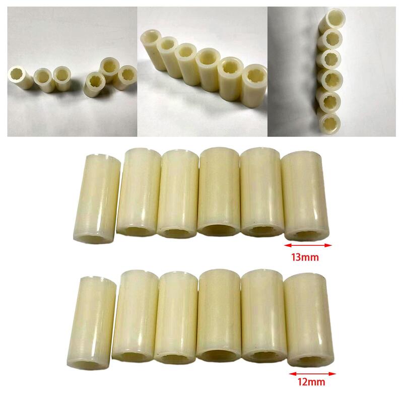Casquillos de taco de billar, Material compacto de alta calidad, tubos de repuesto ligeros para piezas de Taco de billar, 6 uds.