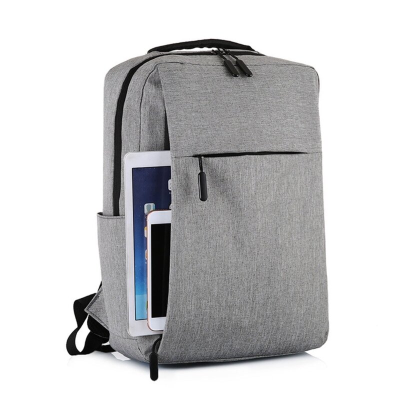 Mochila de grande capacidade com porta de carregamento USB Bolsa escolar para laptop para homens