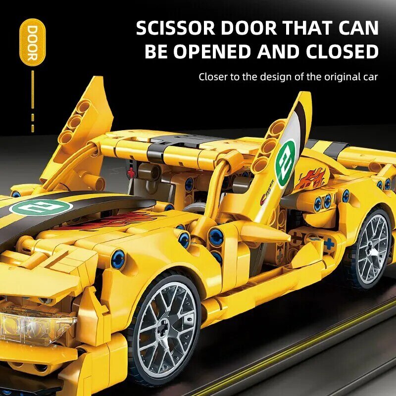City Speed Car Building Blocks 451PCS veicolo da corsa automatico di lusso con Super racer mattoni giocattoli per bambini regalo ragazzo