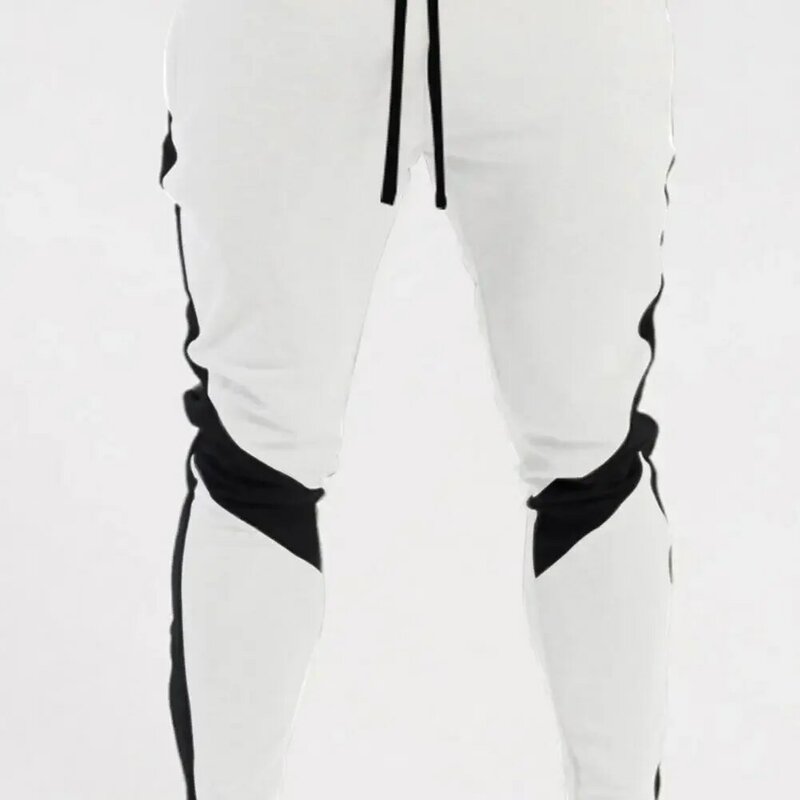 Новинка 2024, модные мужские спортивные брюки для фитнеса на осень и зиму, повседневные подходящие брюки, корейская форма, однотонные спортивные брюки