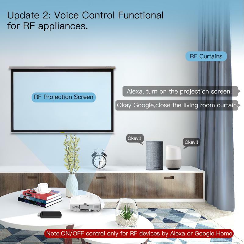 Universal WiFi RF Controle Remoto IR, Eletrodomésticos RF, Tuya Smart Life App, Controle de Voz via Alexa Casa, Novo