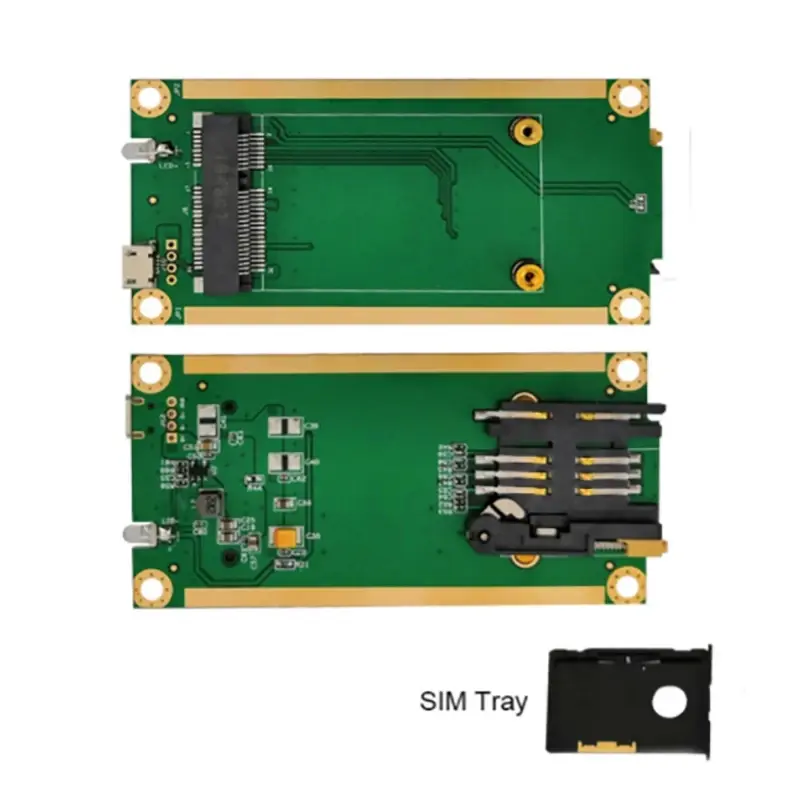 บอร์ดอะแดปเตอร์ขนาดเล็ก PCIe พร้อมซิมการ์ด USB TYPE-C M2M ดองเกิลเกรดอุตสาหกรรมสำหรับ Quectel EP06-E EP06-A EC25-E โมดูล Cat6 LTE