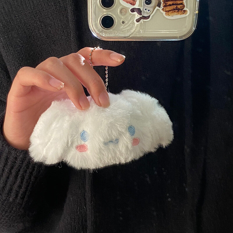 Искусственный плюшевый брелок My Melody Kuromi Cinnamoroll аниме аксессуары милый кошелек кулон девочка кулон игрушка подарок