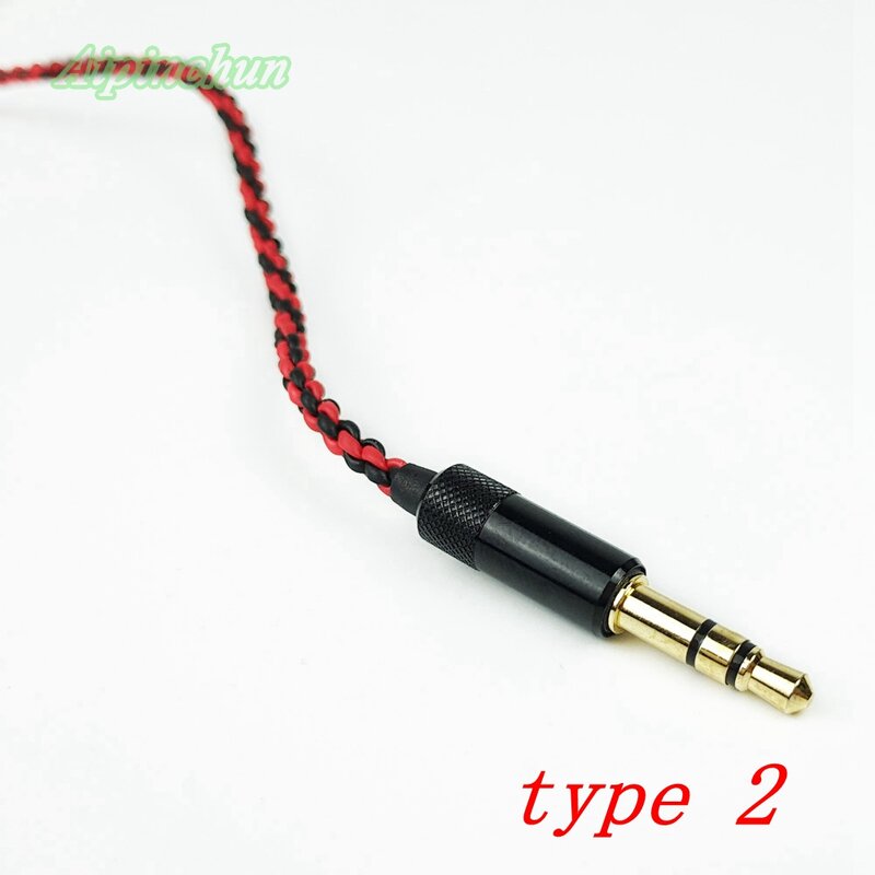 Conector tipo línea de 3 polos de 3,5mm, Cable OCC, TPE, reparación de auriculares, Color rojo y negro