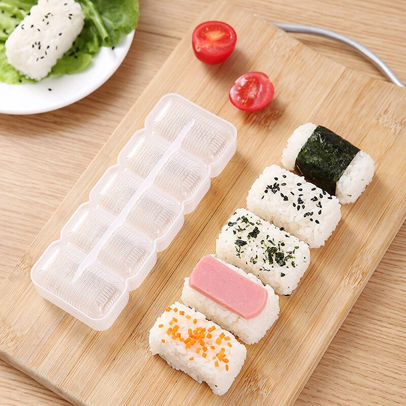 Cetakan bola nasi cetakan Sushi cetakan Sushi bola nasi kotak penyimpanan tekanan antilengket kotak makan siang alat Bento dapur DIY