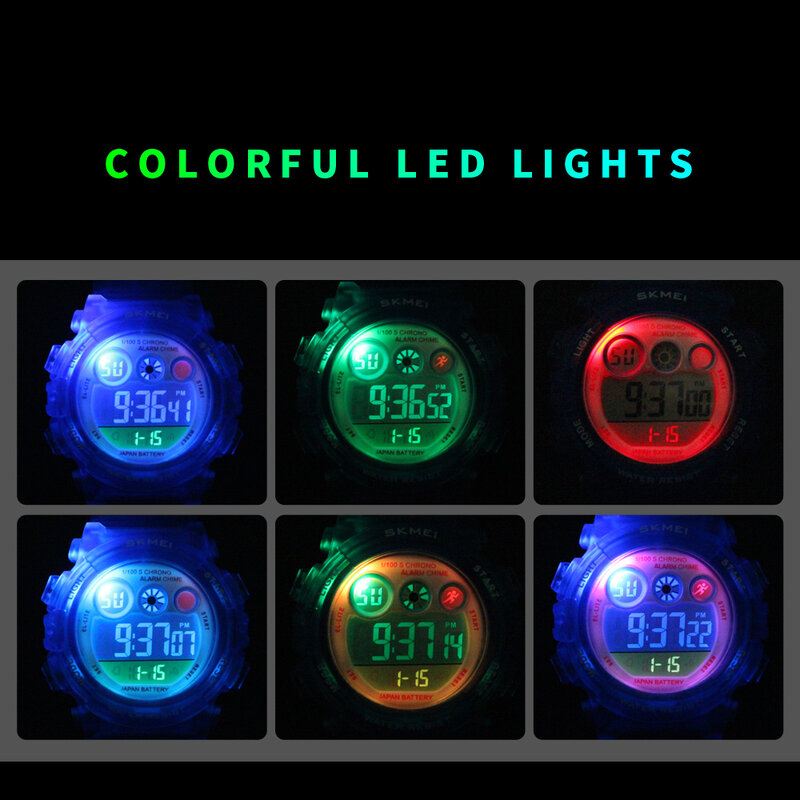Marka skmei Sport zegarek dla dzieci wodoodporny LED cyfrowe zegarki dla dzieci luksusowy elektroniczny zegarek dla dzieci dzieci chłopcy dziewczęta prezenty