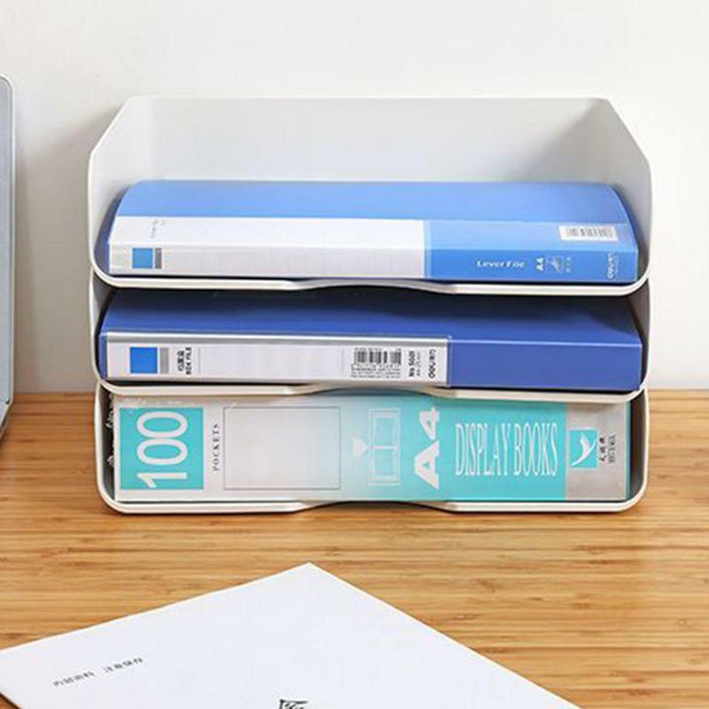 Фотолоток, нескользящая Штабелируемая Подставка для хранения бумаги A4, вместительный бумажный Органайзер, портативный держатель для бумаги