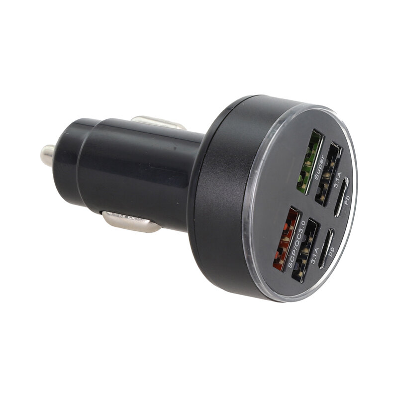 LED Display Car Charger Output Short Circuit Protection Super Fast W PD QC Type C All Versions Of QC Technology