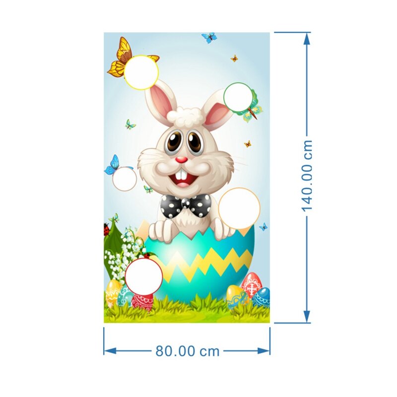 علم لعبة رمي الأرنب في عيد الفصح ، لافتة مستوحاة من عنوان الأرنب ، لعبة أطفال ، كيس فول ، 1: 1000
