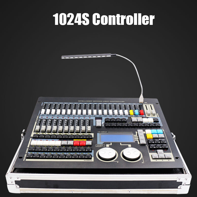 Controlador profesional DMX 512 Fox 1024s, consola para XLR-3, haz de luz Led, cabezal móvil, DJ, efecto de luz de escenario, Control de luz