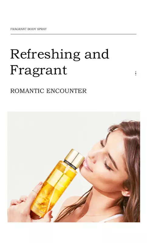 Desodorante de piel fresca para mujer, espray corporal de larga duración, espray de aire afrutado, planta Natural, hidratante, esencia cosmética 2023