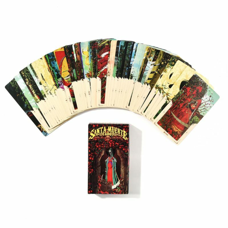 Baraja de cartas de Tarot, cartas de juego de adivinación de Tarot de Santa Muerte, juego de mesa de fiesta familiar, tarjetas de juego para principiantes con guía nueva