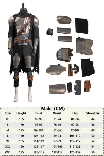 Costume de Cosplay Everak Din Djarin pour Homme Adulte, Armure de Combat, TV Bounty Hunter, 3 Jeux de Roleplay, Vêtements de ix