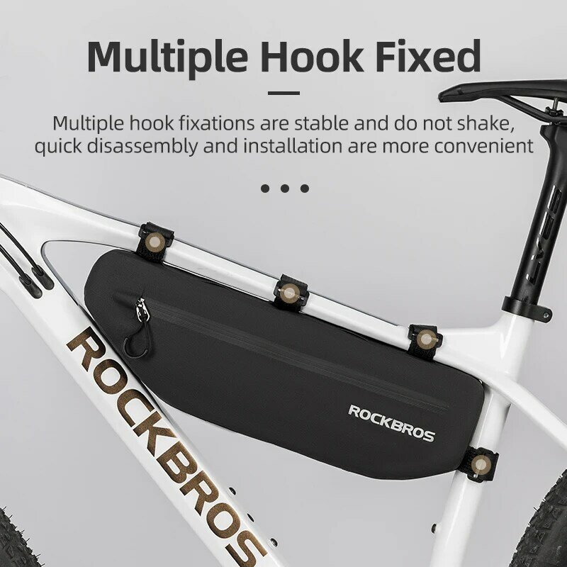 ROCKBROS borse da bici da ciclismo borsa con telaio anteriore a tubo superiore borsa da MTB impermeabile triangolo da strada borsa laterale accessori per bici resistenti allo sporco