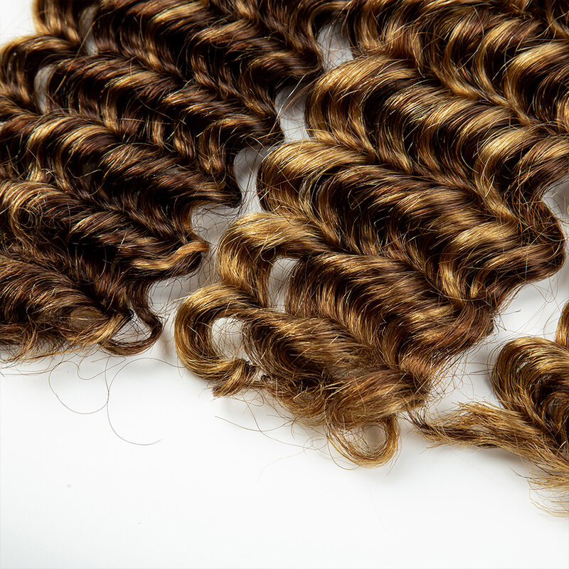 Натуральные бразильские волнистые волосы с эффектом омбре, ярко-коричневые волнистые волосы, пучок 28 дюймов, P4/27 пучков