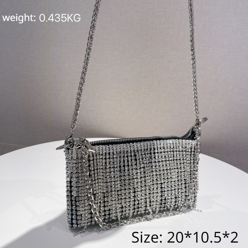 2023 New Arrival Dolly Bags Shiny Tassel Handbag Party Lady косметичка женская Chain Mobile Phone Crossbody Bag Accessories
